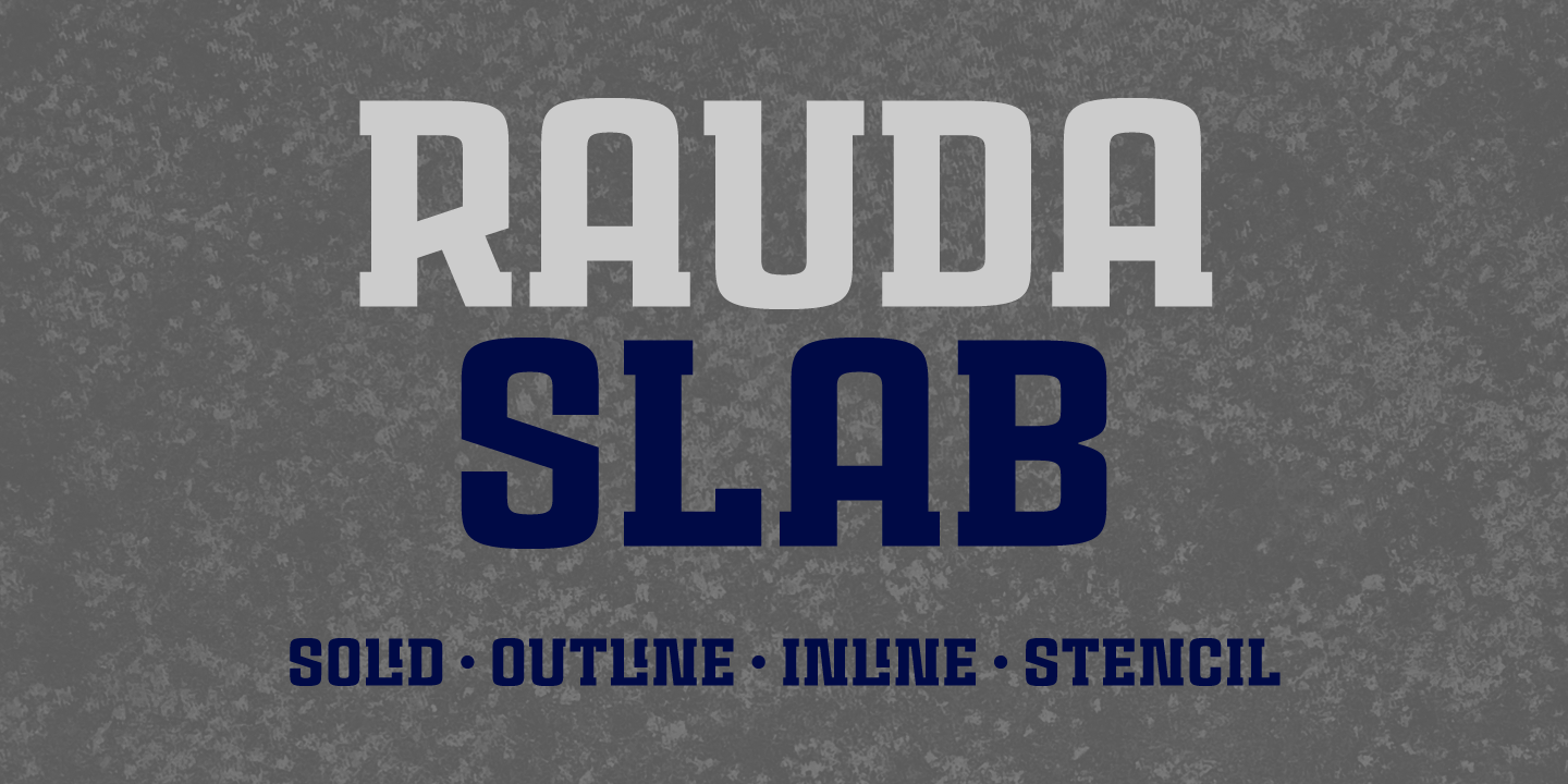 Rauda Slab Font preview